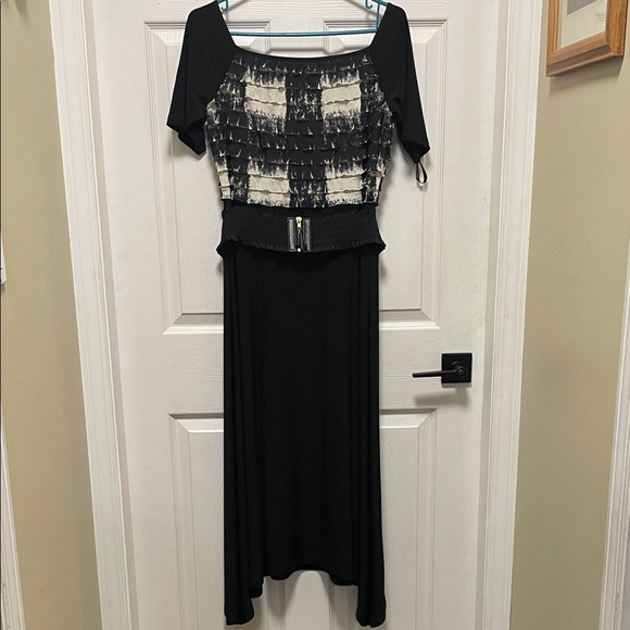 Joseph Ribkoff Dresses & Skirts - Joseph Ribkoff | Black | Ruffled Top/Hankerchief Skirt | Dress | Size 10